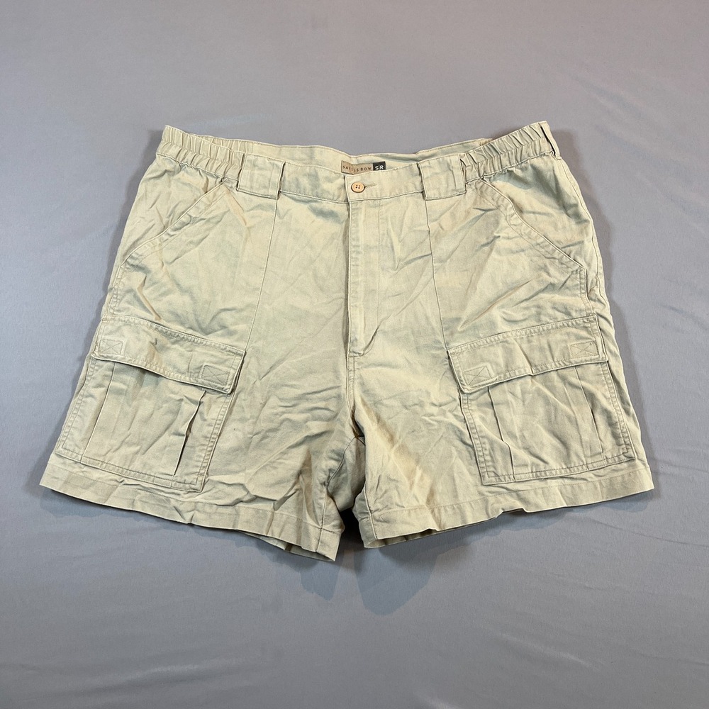 Savile Row Cargo Shorts Mens 40 Beige Utility Pockets Cotton Streetwear Outdoor